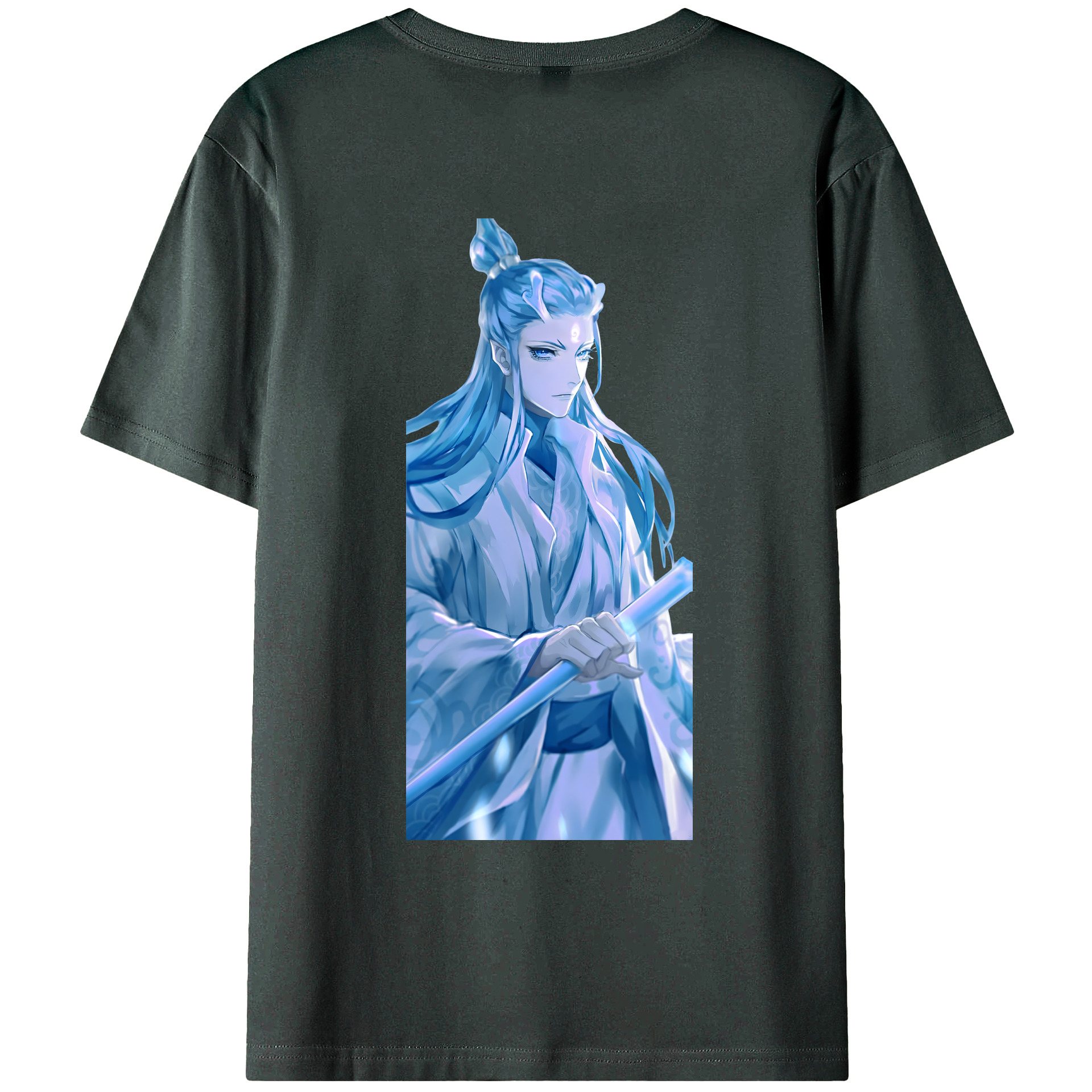 （画像用） Ne Zha 2 ナタ 魔童の大暴れ 綿100％ メンズ半袖Tシャツ（バックプリント） 通気性